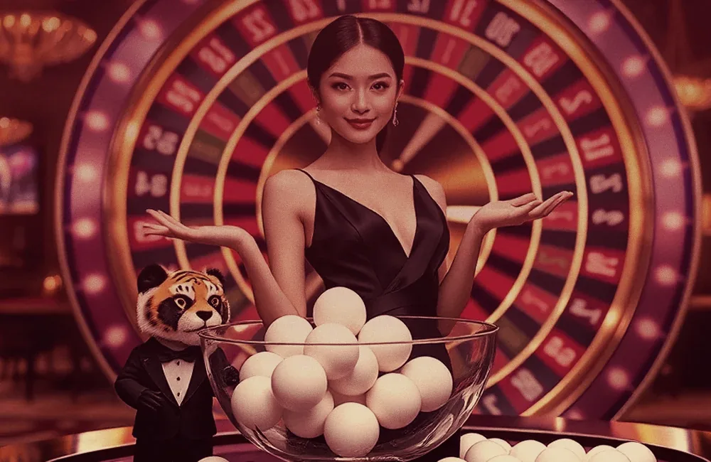 ภาพประกอบวงล้อรูเล็ตและแสงทอง gclub